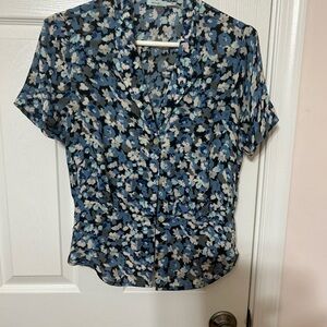 Kimchi Blue Fitted Notched Collar Blouse